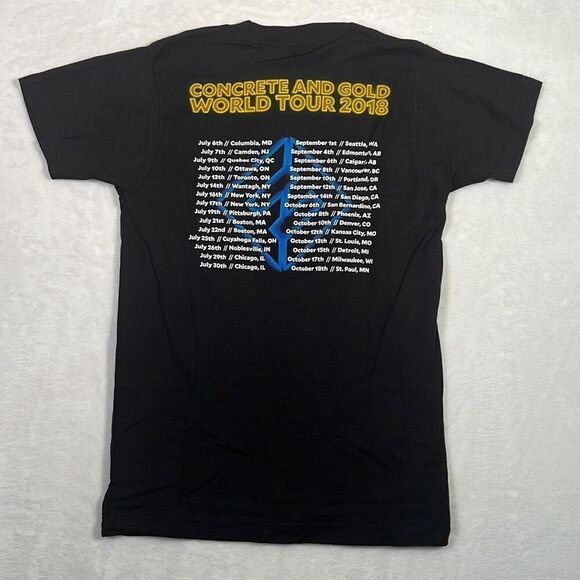 Foo Fighters Concrete and Gold 2018 World Tour Concert Black T Shirt Men XS - Picture 2 of 6